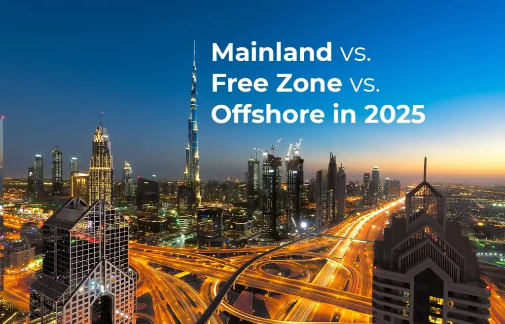 Mainland vs. Free Zone vs. Offshore in 2025